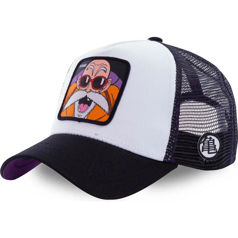 weisse-trucker-kappe-master-roshi-kam4-dragon-ball-von-capslab