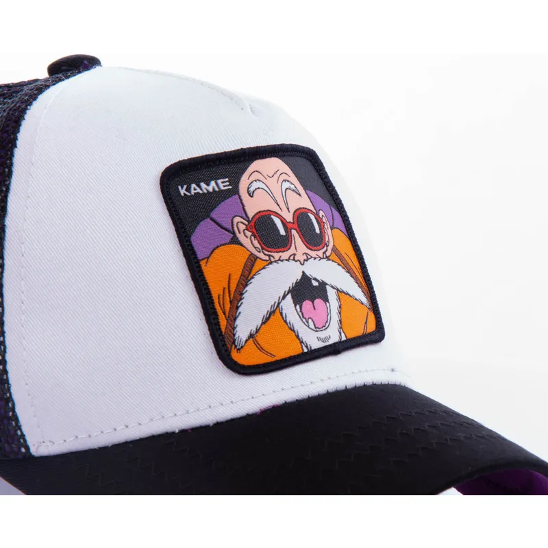 weisse-trucker-kappe-master-roshi-kam4-dragon-ball-von-capslab