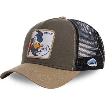 Capslab Donald Duck DON1 Disney Brown Trucker Hat