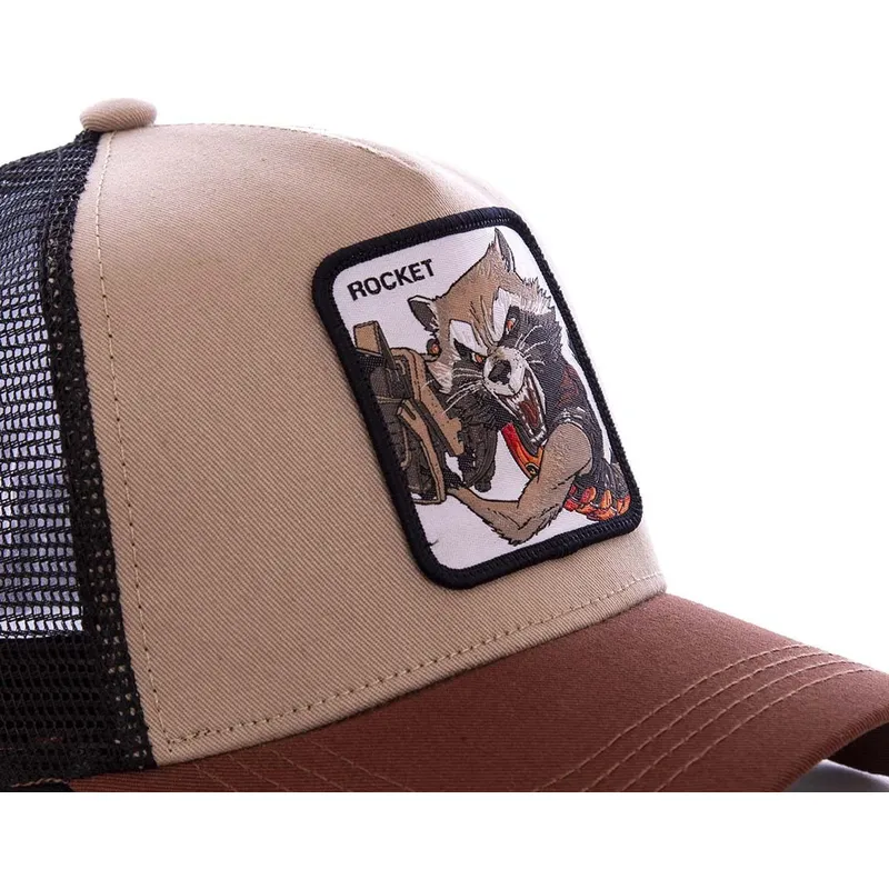 mutzen-gebogen-braun-snapback-rocket-raccoon-marvel-comics-von-capslab mutzen-gebogen-braun-snapback-rocket-raccoon-marvel-comics-von-capslab