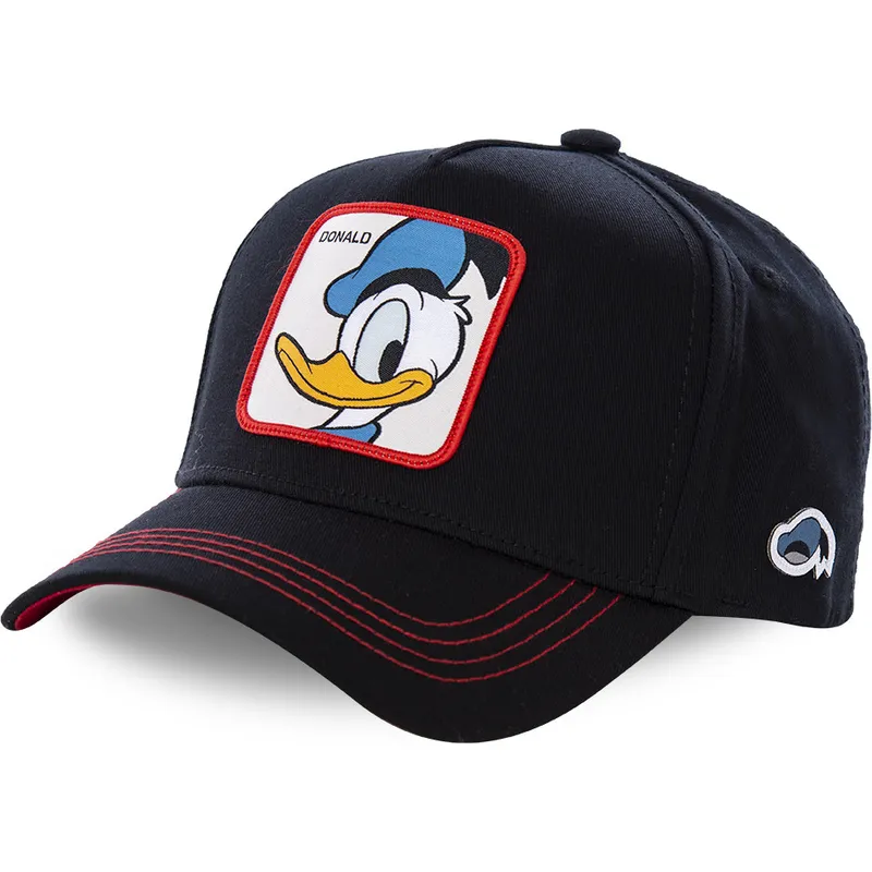 mutzen-gebogen-schwarz-snapback-donald-duck-disney-von-capslab