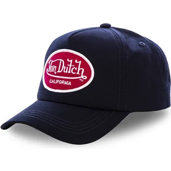 Von Dutch Curved Brim MAR Navy Blue Snapback Cap