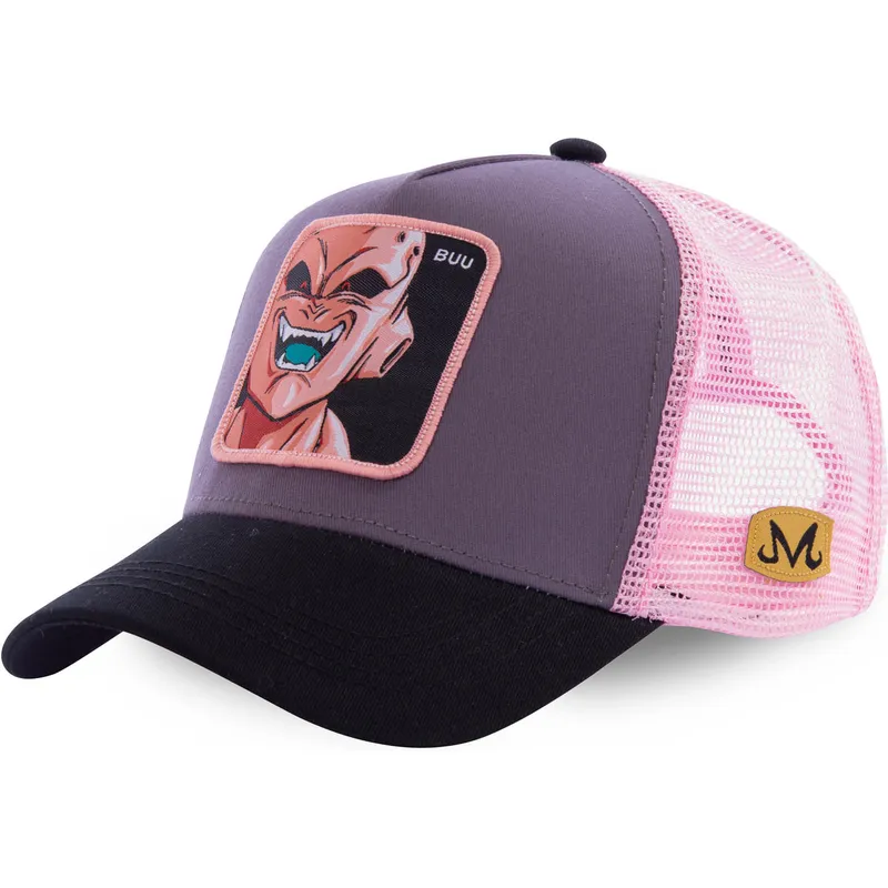 mutzen-gebogen-grau-snapback-kid-buu-dragon-ball-von-capslab