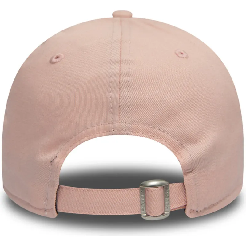 mutzen-gebogen-rosa-verstellbares-band-9forty-league-essential-der-los-angeles-dodgers-mlb-von-new-era