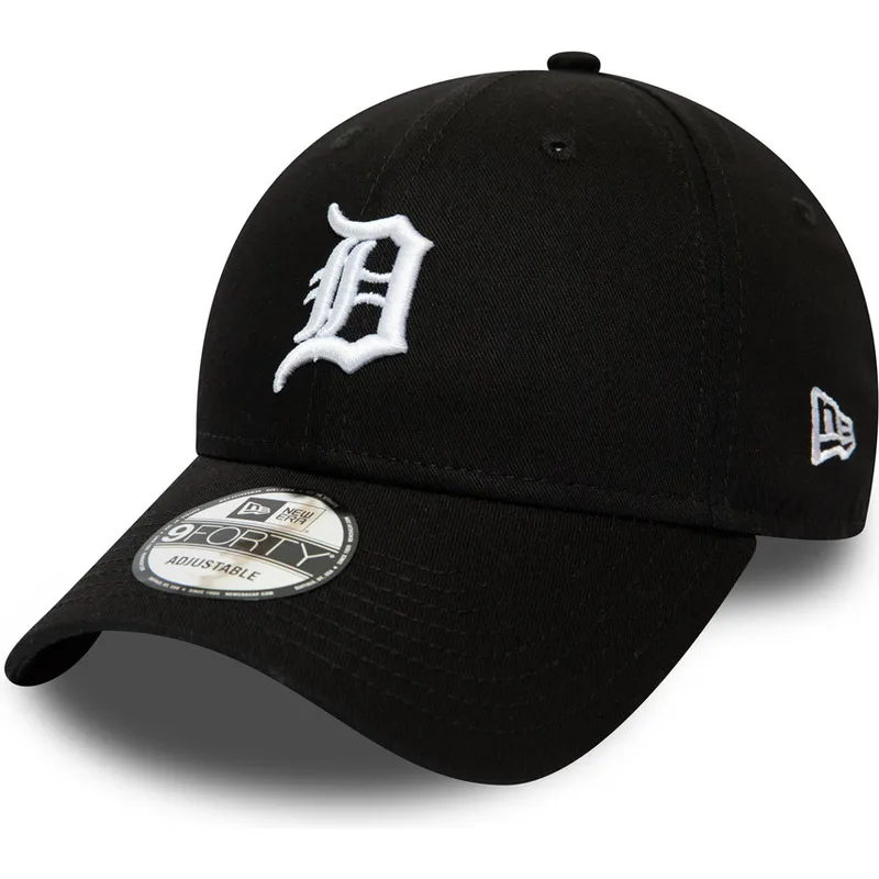 mutzen-gebogen-schwarz-verstellbares-band-9forty-league-essential-der-detroit-tigers-mlb-von-new-era