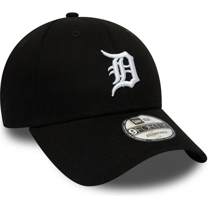 mutzen-gebogen-schwarz-verstellbares-band-9forty-league-essential-der-detroit-tigers-mlb-von-new-era