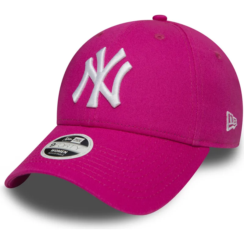 rosa-verstellbare-curved-cap-9forty-essential-der-new-york-yankees-mlb-von-new-era rosa-verstellbare-curved-cap-9forty-essential-der-new-york-yankees-mlb-von-new-era