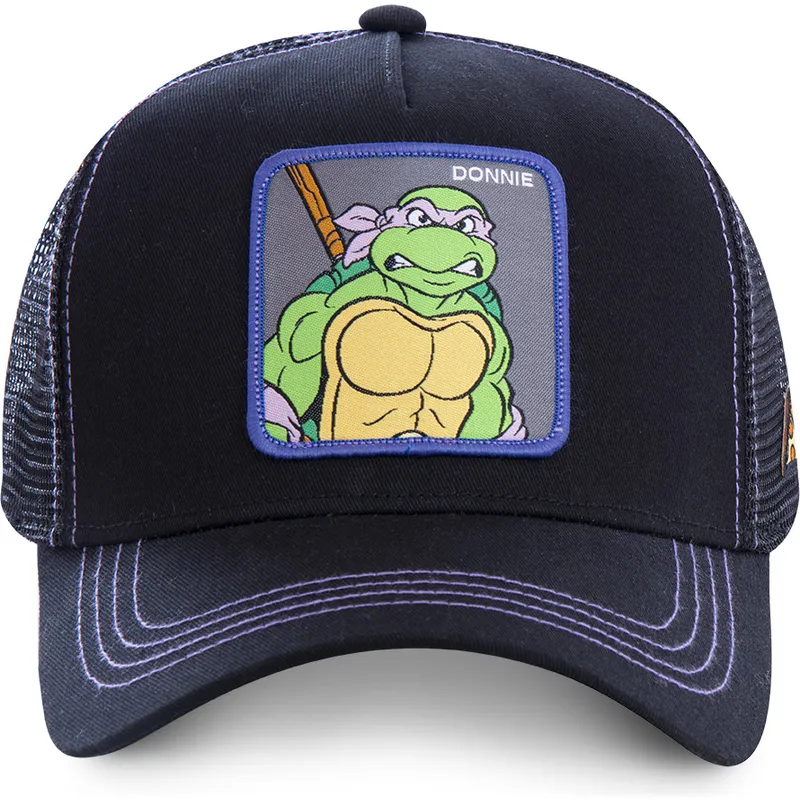 mutzen-gebogen-schwarz-snapback-donatello-ninja-turtles-von-capslab mutzen-gebogen-schwarz-snapback-donatello-ninja-turtles-von-capslab