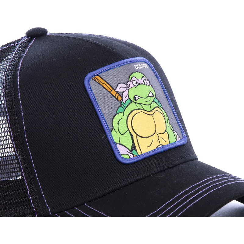 mutzen-gebogen-schwarz-snapback-donatello-ninja-turtles-von-capslab mutzen-gebogen-schwarz-snapback-donatello-ninja-turtles-von-capslab