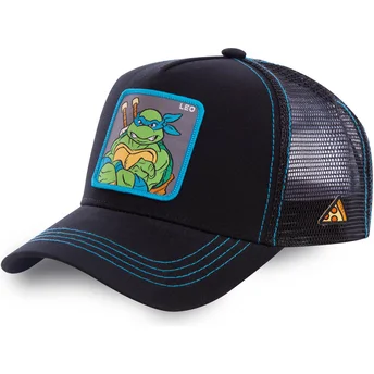 mutzen-gebogen-schwarz-snapback-leonardo-ninja-turtles-von-capslab