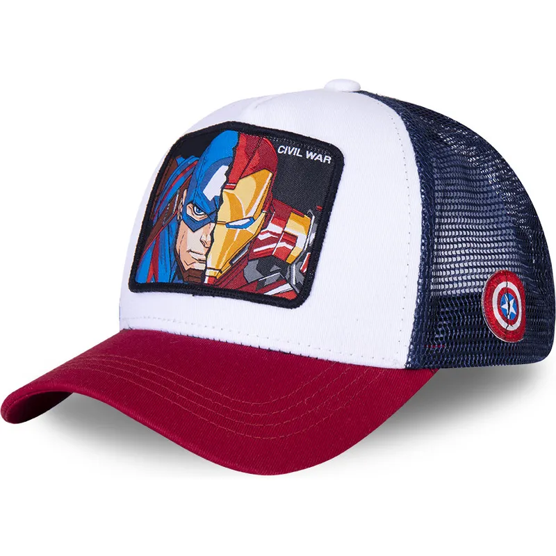 mutzen-gebogen-weiss-snapback-captain-america-und-iron-man-marvel-comics-von-capslab