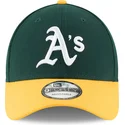 grune-und-gelbe-verstellbare-curved-cap-9forty-the-league-von-oakland-athletics-mlb-von-new-era