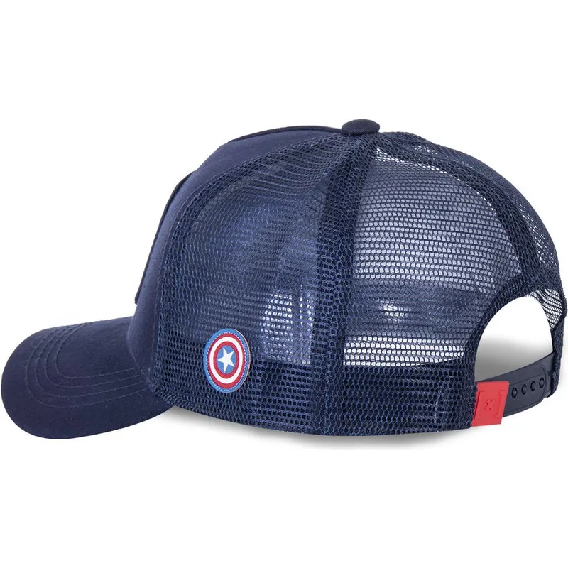 mutzen-gebogen-marineblau-snapback-captain-america-marvel-comics-von-capslab mutzen-gebogen-marineblau-snapback-captain-america-marvel-comics-von-capslab