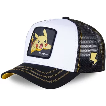 Casquette trucker blanche et noire Pikachu PIK5 Pokémon Capslab