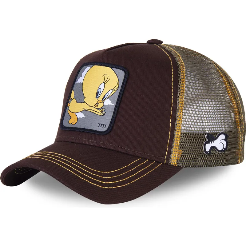 mutzen-gebogen-braun-snapback-tweety-looney-tunes-von-capslab mutzen-gebogen-braun-snapback-tweety-looney-tunes-von-capslab
