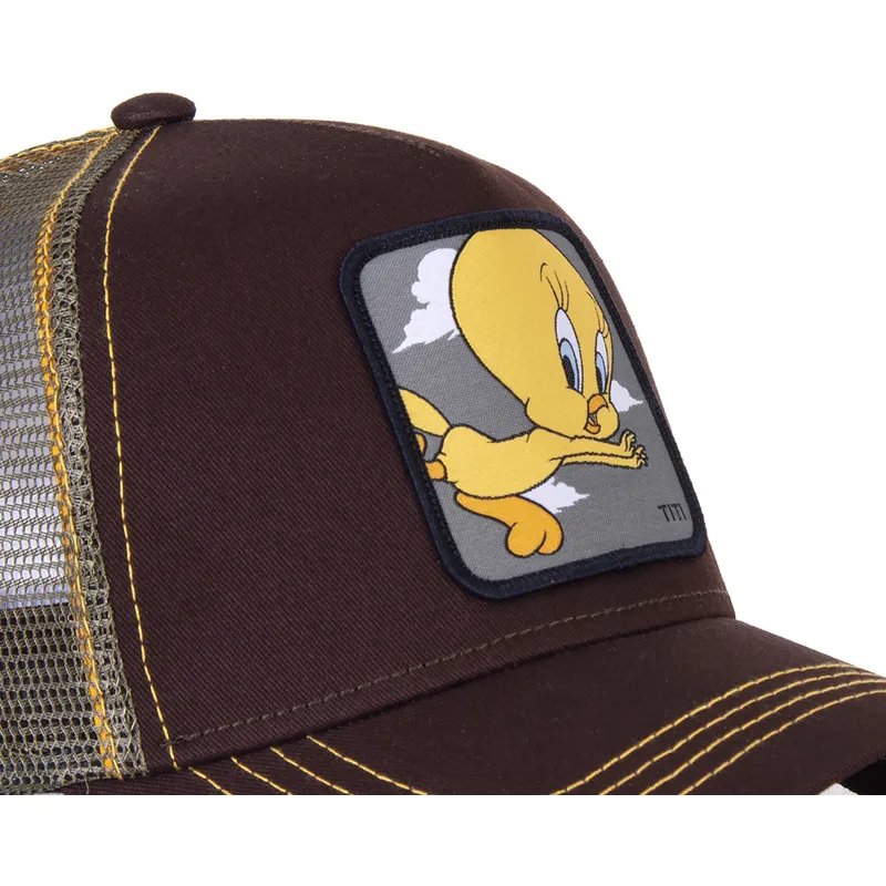 mutzen-gebogen-braun-snapback-tweety-looney-tunes-von-capslab mutzen-gebogen-braun-snapback-tweety-looney-tunes-von-capslab