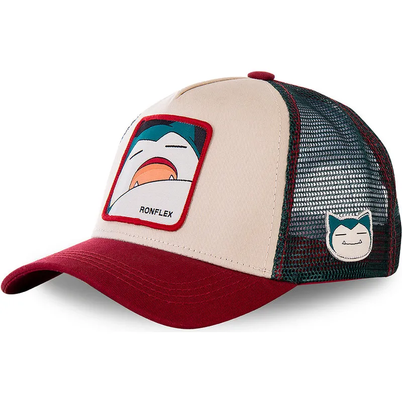 mutzen-gebogen-beige-snapback-snorlax-pokemon-von-capslab mutzen-gebogen-beige-snapback-snorlax-pokemon-von-capslab