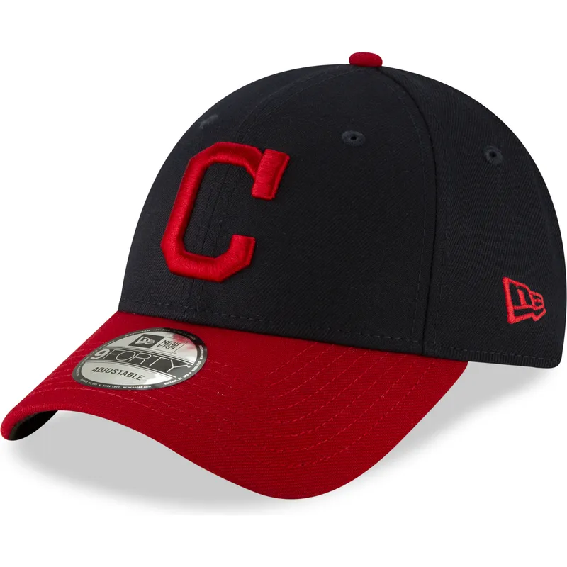 mutzen-gebogen-marineblau-verstellbares-band-9forty-the-league-der-cleveland-indians-mlb-von-new-era