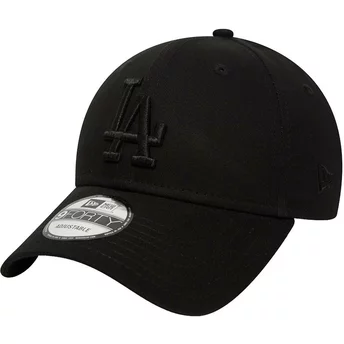 Casquette courbée noire ajustable avec logo noir 9FORTY League Essential Los Angeles Dodgers MLB New Era