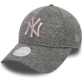 Mützen gebogen grau verstellbares band rosa 9FORTY Tech Jersey der New York Yankees MLB von New Era