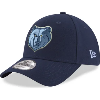 blaue-verstellbare-curved-cap-9forty-the-league-der-memphis-grizzlies-nba-von-new-era