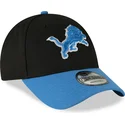 mutzen-gebogen-schwarz-verstellbares-band-9forty-the-league-der-detroit-lions-nfl-von-new-era
