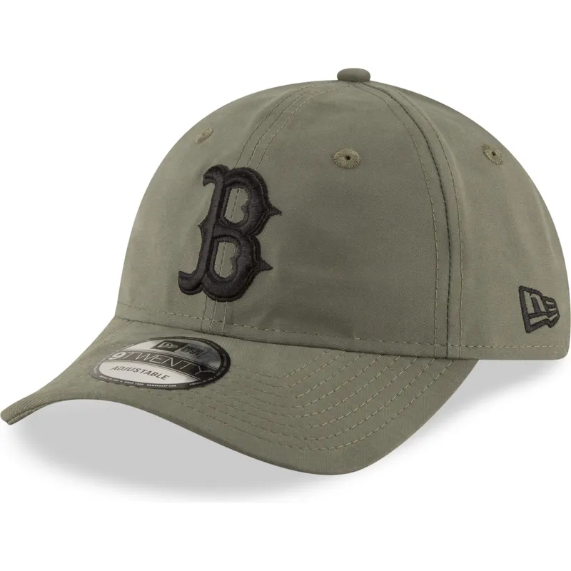 mutzen-gebogen-grun-verstellbares-band-9twenty-nylon-packable-der-boston-red-sox-mlb-von-new-era