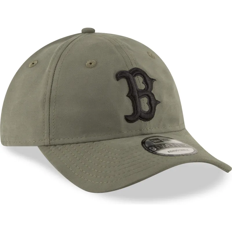 mutzen-gebogen-grun-verstellbares-band-9twenty-nylon-packable-der-boston-red-sox-mlb-von-new-era