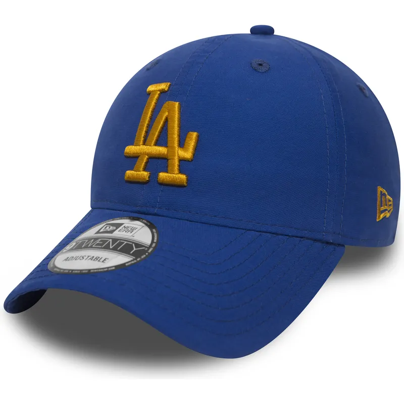 mutzen-gebogen-blau-verstellbares-band-dorado-9twenty-nylon-packable-der-los-angeles-dodgers-mlb-von-new-era