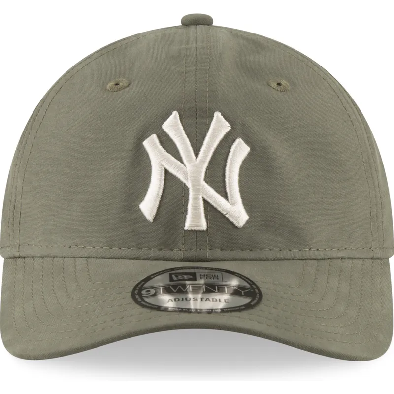 mutzen-gebogen-grun-verstellbares-band-9twenty-nylon-packable-der-new-york-yankees-mlb-von-new-era