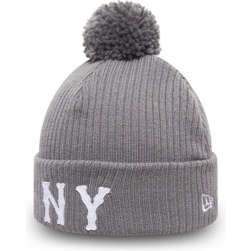 mutzen-pompon-grau-cuff-knit-lightweight-felt-bobble-der-new-york-highlanders-mlb-von-new-era mutzen-pompon-grau-cuff-knit-lightweight-felt-bobble-der-new-york-highlanders-mlb-von-new-era