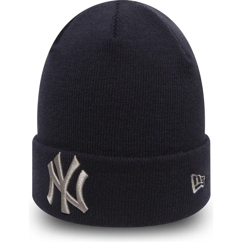 mutzen-marineblau-cuff-knit-league-essential-der-new-york-yankees-mlb-von-new-era