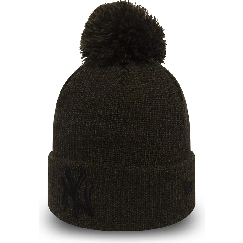 mutzen-pompon-schwarz-cuff-knit-marl-bobble-der-new-york-yankees-mlb-von-new-era