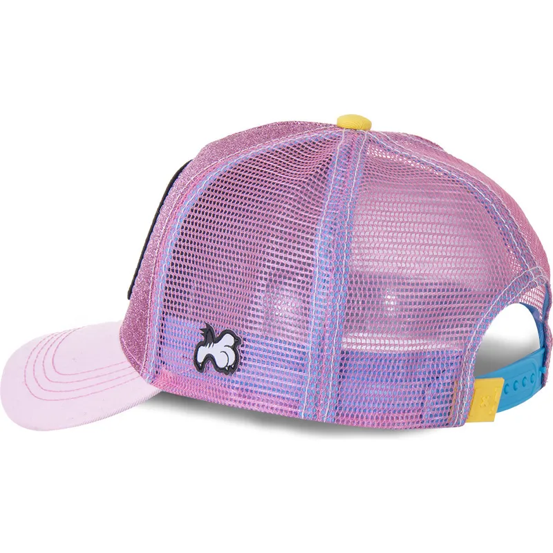 mutzen-gebogen-rosa-snapback-tweety-looney-tunes-von-capslab
