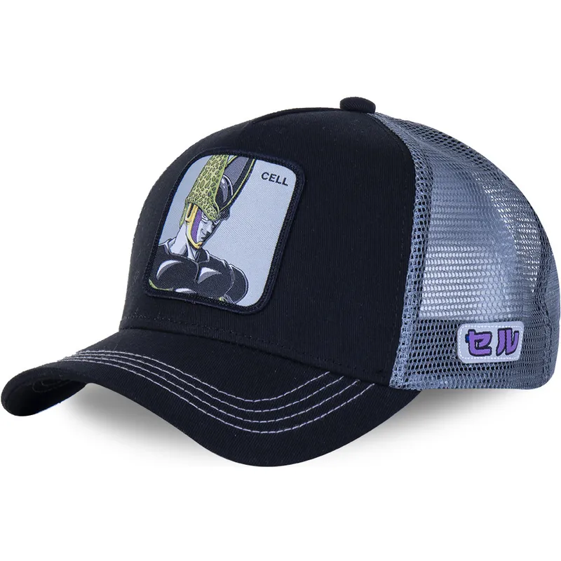 mutzen-gebogen-schwarz-snapback-zelle-dragon-ball-von-capslab mutzen-gebogen-schwarz-snapback-zelle-dragon-ball-von-capslab