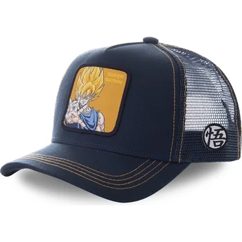 Capslab Son Goku Super Saiyan SAY3 Dragon Ball Navy Blue Trucker Hat