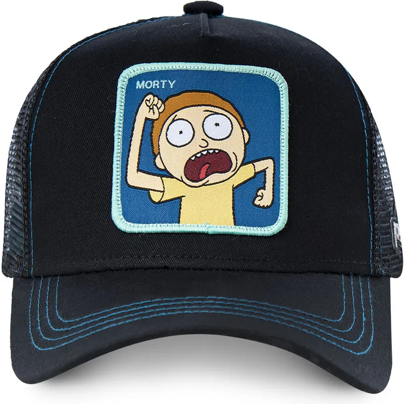 schwarze-trucker-cap-morty-mor1-rick-and-morty-von-capslab schwarze-trucker-cap-morty-mor1-rick-and-morty-von-capslab