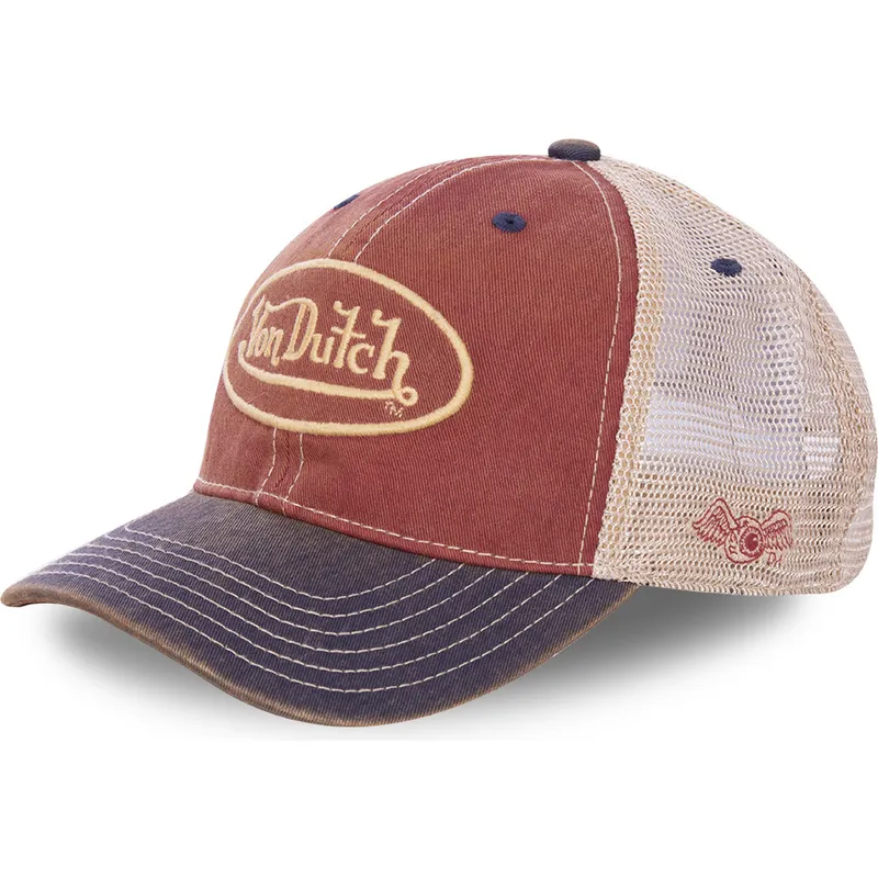 rote-weisse-und-marineblaue-mac5-trucker-kappe-von-von-dutch