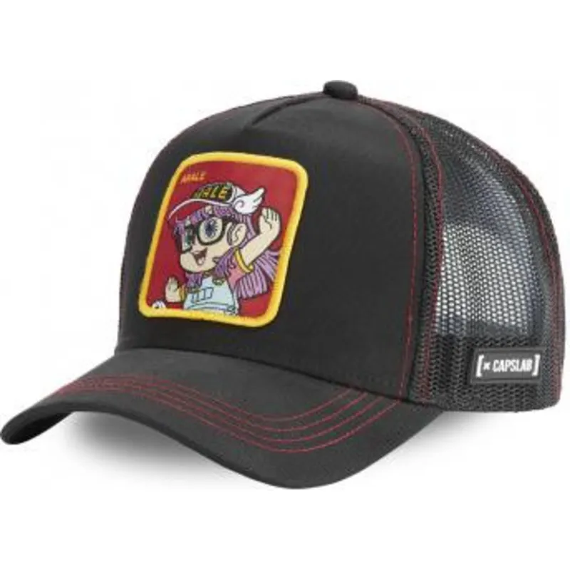 mutzen-gebogen-schwarz-snapback-arale-norimaki-dr-slump-von-capslab mutzen-gebogen-schwarz-snapback-arale-norimaki-dr-slump-von-capslab