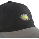 schwarze-und-graue-gebogene-snapback-kappe-rey-nikochan-nik1-dr-slump-von-capslab