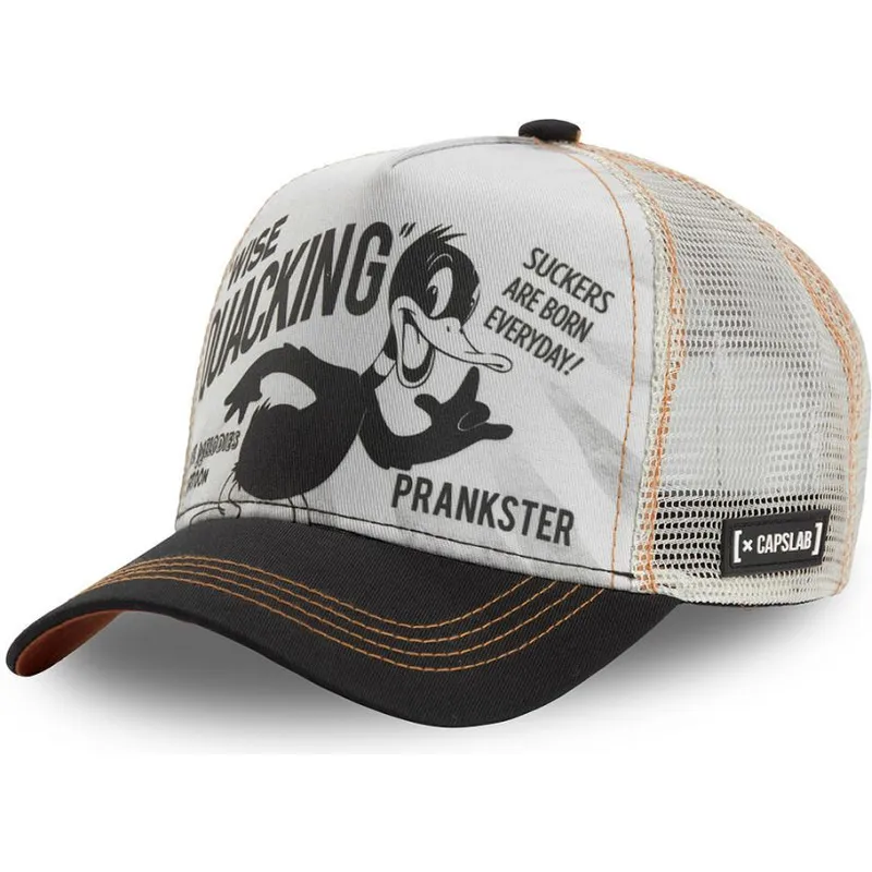 mutzen-gebogen-weiss-snapback-duffy-duck-looney-tunes-von-capslab mutzen-gebogen-weiss-snapback-duffy-duck-looney-tunes-von-capslab