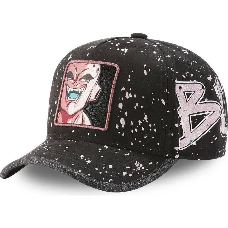 schwarze-verstellbare-curved-cap-kid-buu-tag-buu-dragon-ball-von-capslab