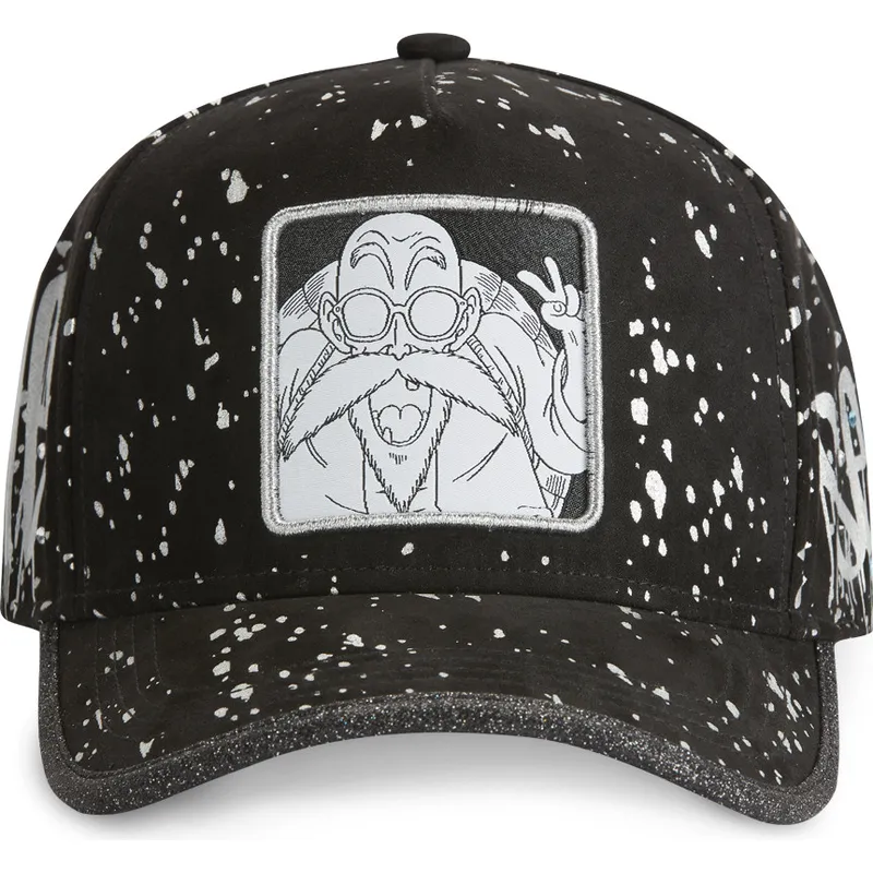 schwarze-verstellbare-curved-cap-master-roshi-tag-kam-dragon-ball-von-capslab