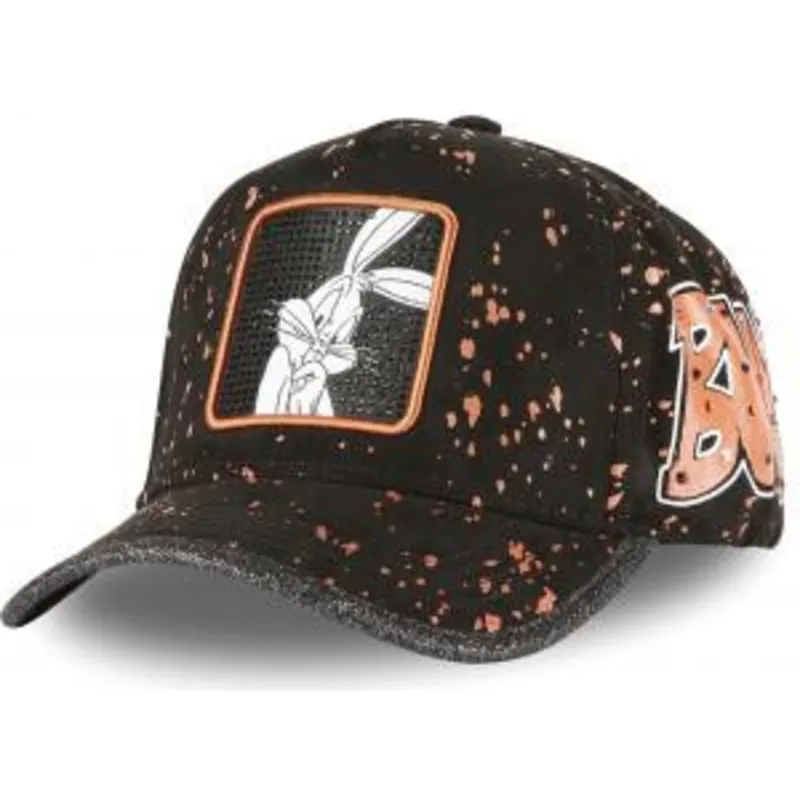schwarze-verstellbare-curved-cap-bugs-bunny-tag-bug-looney-tunes-von-capslab