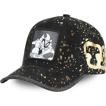 Capslab Curved Brim Tasmanian Devil TAG TAZ Looney Tunes Black Adjustable Cap