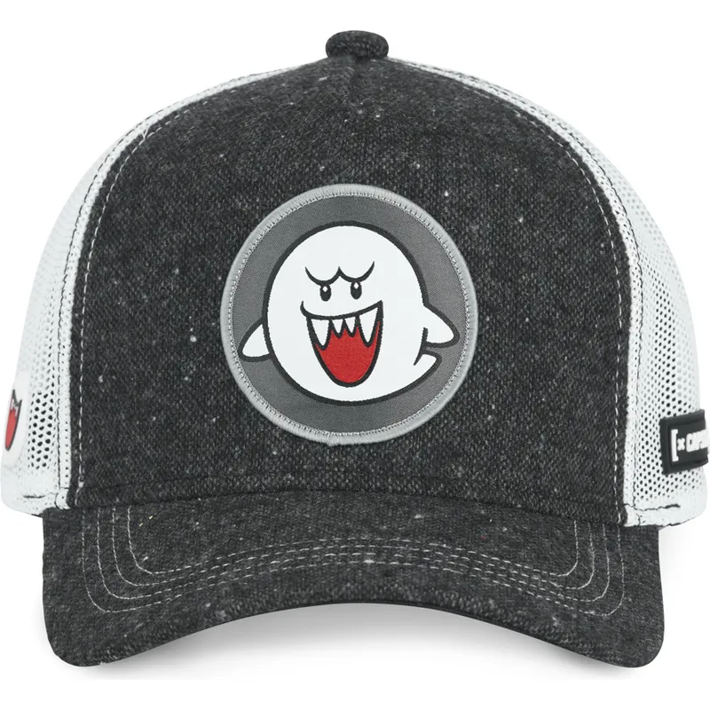 mutzen-gebogen-schwarz-snapback-gespenst-boo-super-mario-bros-von-capslab mutzen-gebogen-schwarz-snapback-gespenst-boo-super-mario-bros-von-capslab