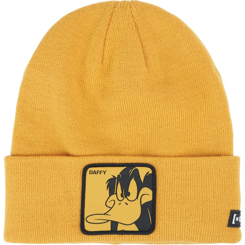 mutzen-gelb-duffy-duck-looney-tunes-von-capslab