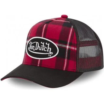 casquette-trucker-rouge-a-carreaux-car-a1-von-dutch