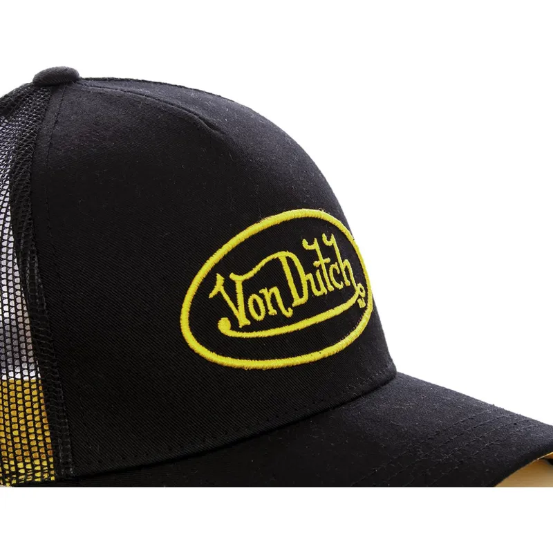 schwarze-trucker-kappe-mit-gelbem-logo-neo-yel-von-von-dutch schwarze-trucker-kappe-mit-gelbem-logo-neo-yel-von-von-dutch