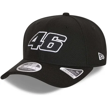 New Era Curved Brim 9FIFTY Diamond Era Stretch Fit Valentino Rossi VR46 Black Snapback Cap
